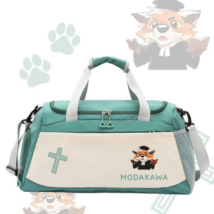 Fox Pastor Graphic Modakawa Large Capacity Sports Gym Duffel Bag - Green - 55*28*26 cm - image 5