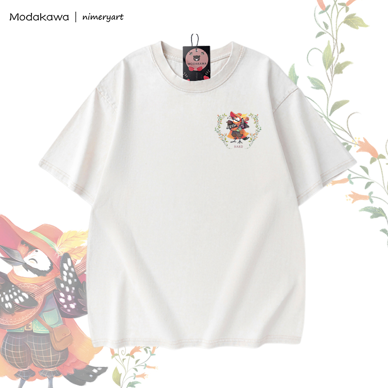 MODAKAWA X nimeryart BARD Bird Graphic Unisex Vintage Washed T-shirt - image 4