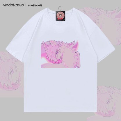 MODAKAWA X genericcanis Fox Graphic 100% Cotton T-shirt - White - 5XL - image 4