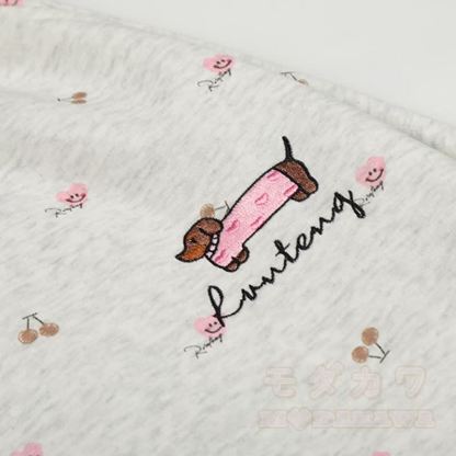  High Quality Durable Press Stripe Long Sleeve Top Floral Embroidery Pants Two Pieces Set - image 17