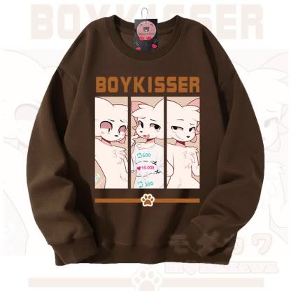 MODAKAWA X zarckets BOYKISSER Fox Graphic Unisex Sweatshirt - Brown - 3XL - image 11