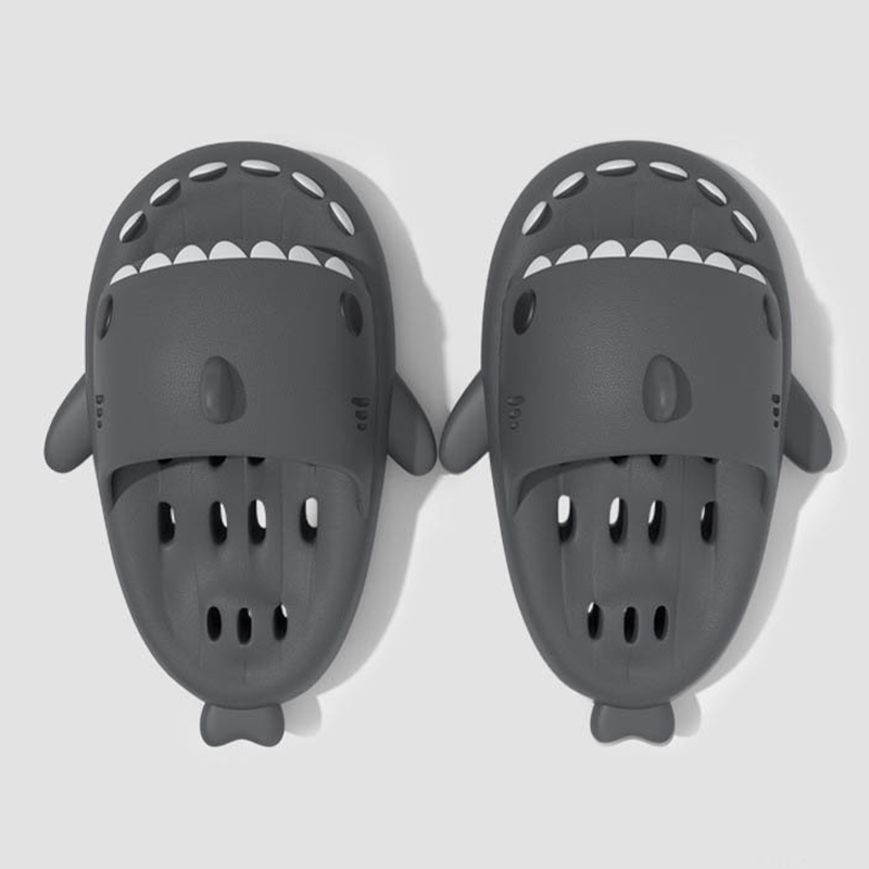Cartoon Shark Hollow Out Casual Slippers - B - 46/47 - image 3