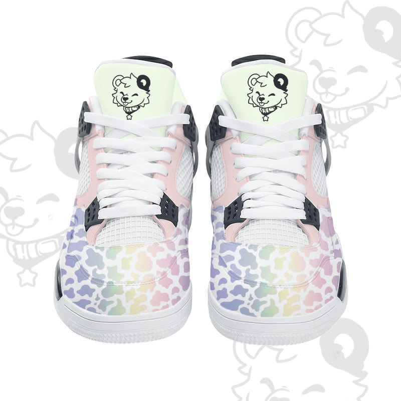 MODAKAWA X popipeko Bear Gradient Camo Graphic Lace Up Sports Air Cushion Shoes - image 7