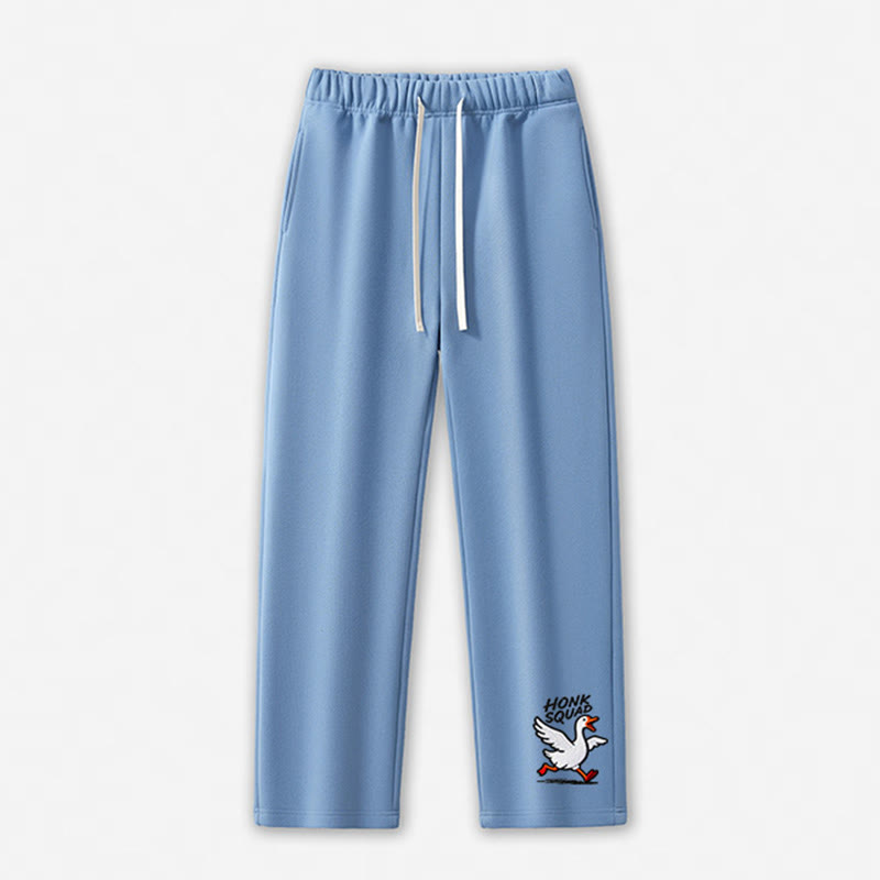 HONK SQUAD Running Goose Graphic Casual Pants - Blue - 5XL - image 6