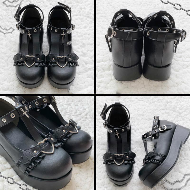 Vintage Platform Strap Buckle Lolita Mary Janes - image 8