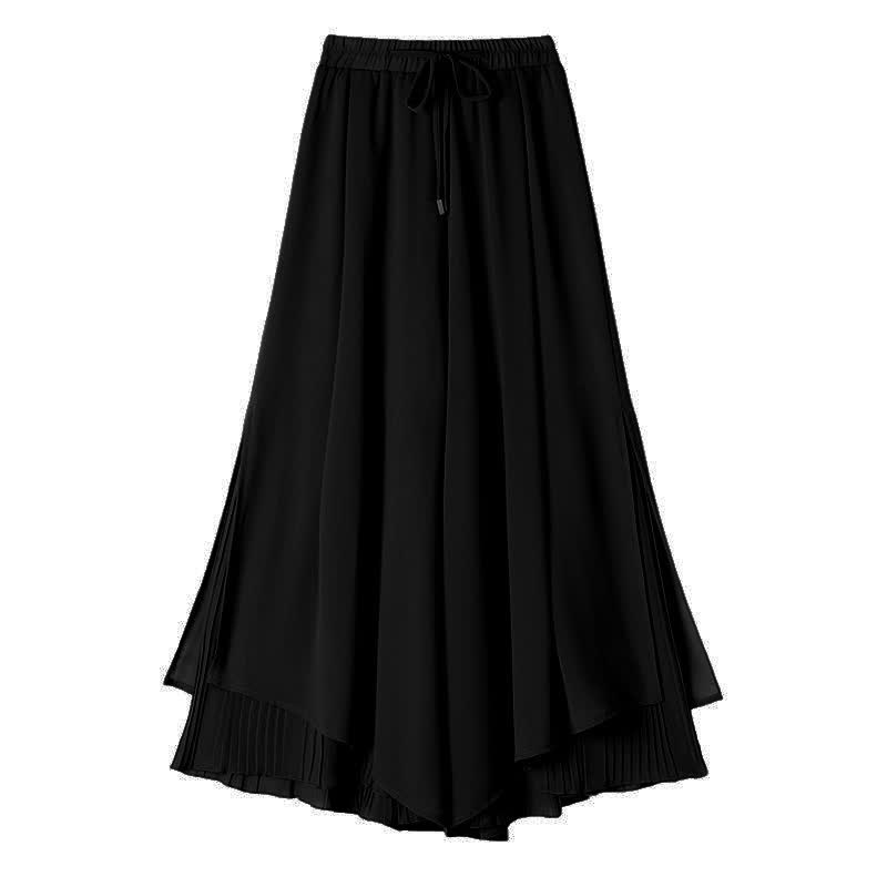 Chic Printed T-Shirt Chiffon Split Wide Leg Pants Two Pieces Set - image 5