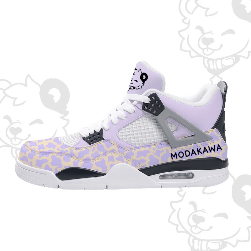 MODAKAWA X popipeko Bear Gradient Camo Graphic Lace Up Sports Air Cushion Shoes - Purple - 48 - image 4