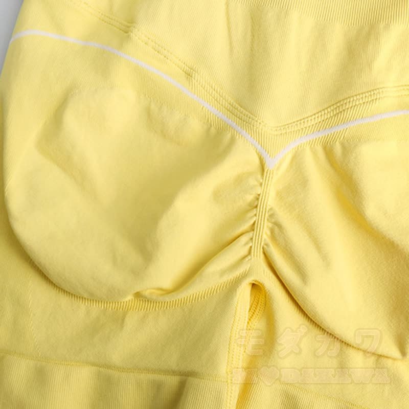 Yellow Gingham Cherry Print Crop Tank High Waist Shorts Two Pieces Set - image 8