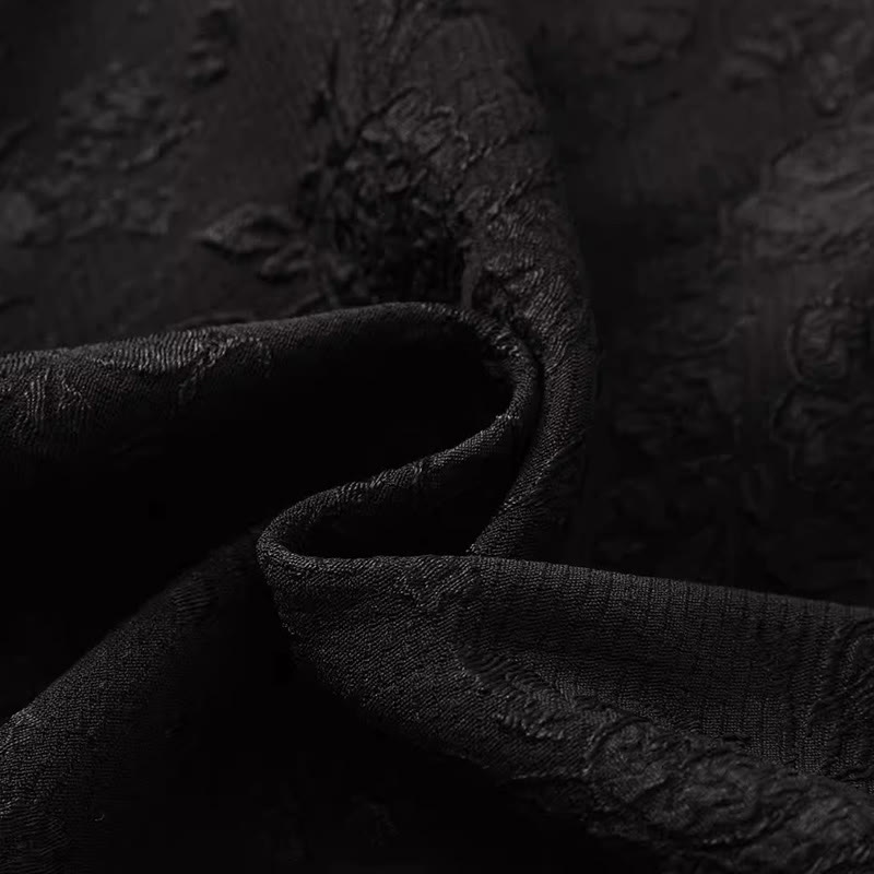 Vintage Buckle Top Flower Print Horse-face Skirt - image 9