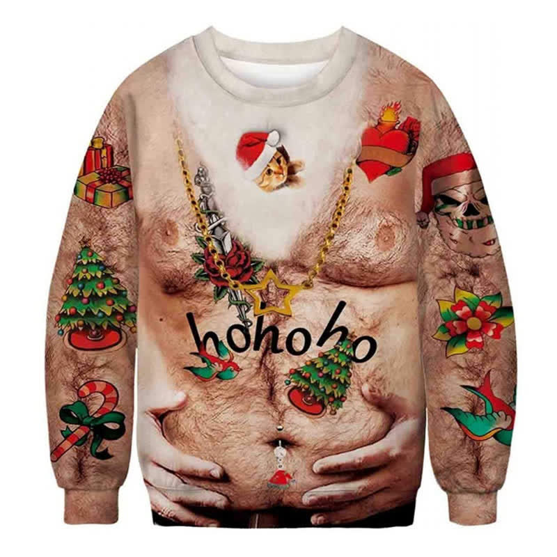 Christmas Funny Ugly 3D Print Crewneck Unisex Sweatshirt - D - 6XL - image 5
