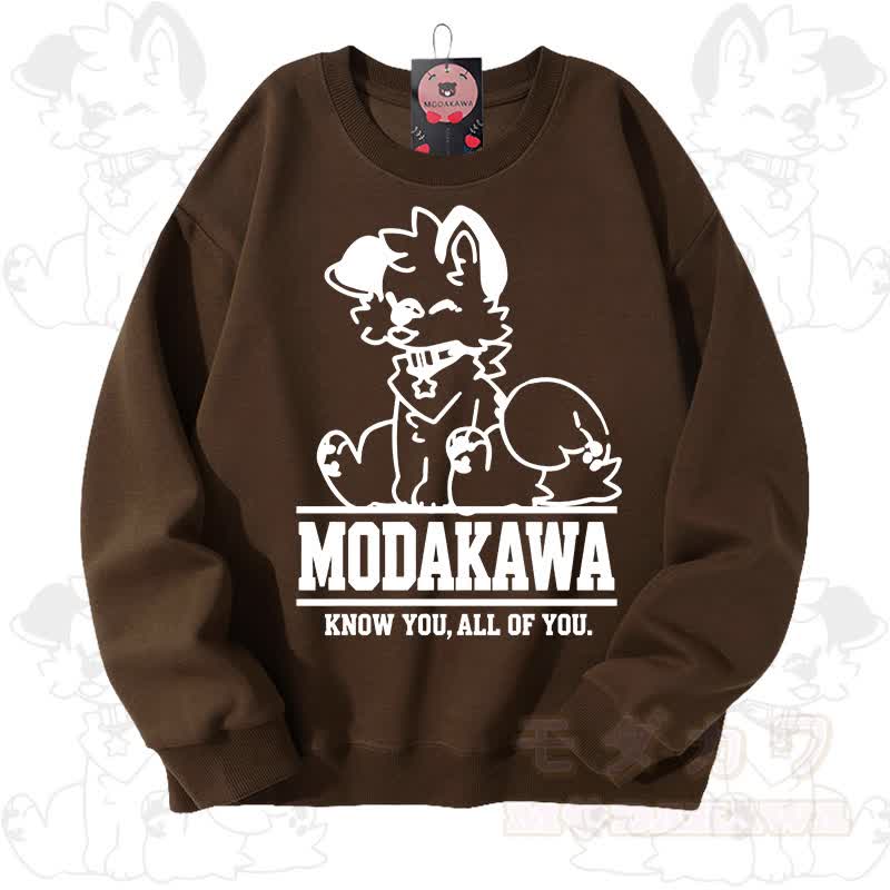 MODAKAWA X popipeko Kawaii Puppy Graphic Unisex Sweatshirt - Brown - 3XL - image 12
