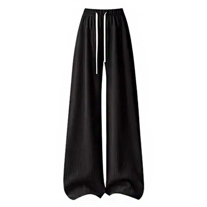 Sweet Zip Up Hooded Cropped Jacket Drawstring Wide Leg Pant Two Pieces Set - Pants - 4XL - image 4