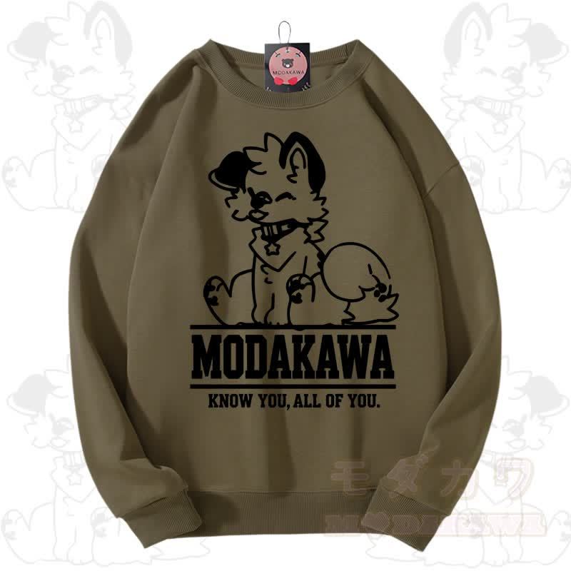 MODAKAWA X popipeko Kawaii Puppy Graphic Unisex Sweatshirt - Dark Green - 3XL - image 8