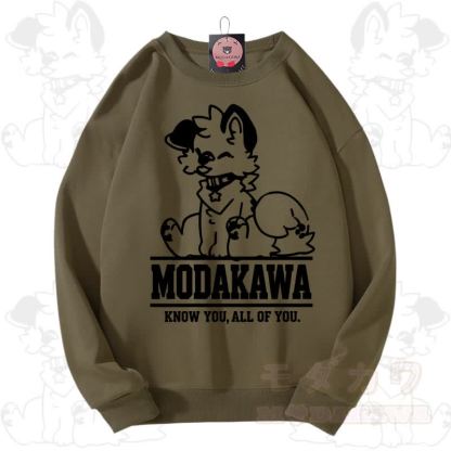 MODAKAWA X popipeko Kawaii Puppy Graphic Unisex Sweatshirt - Dark Green - 3XL - image 8
