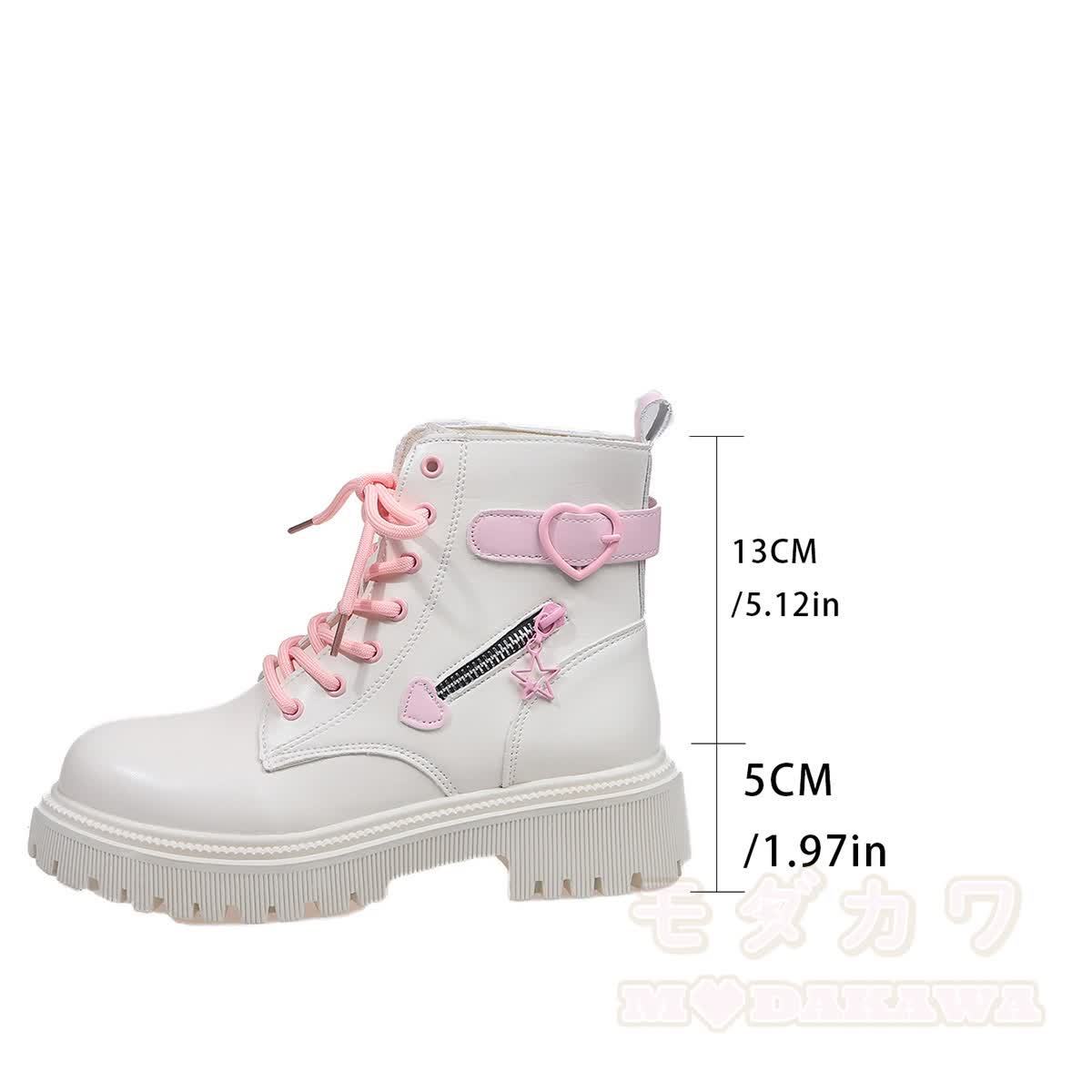 Y2K Preppy Chunky Ankle Boots - image 6