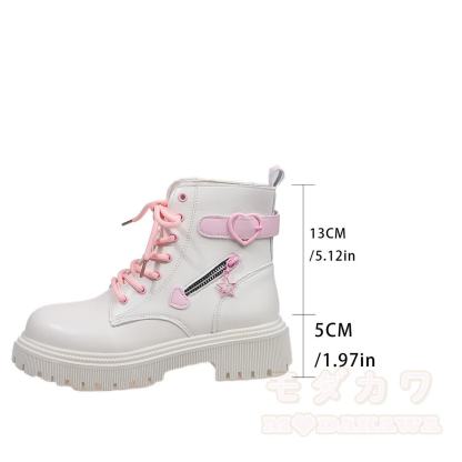 Y2K Preppy Chunky Ankle Boots - image 6