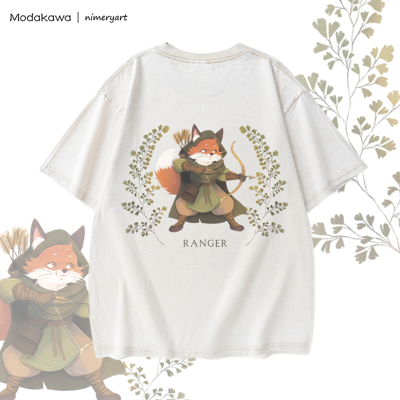 MODAKAWA X nimeryart RANGER Fox Graphic Unisex Vintage Washed T-shirt - image 6