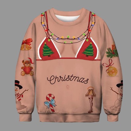 Christmas Funny Ugly 3D Print Crewneck Unisex Sweatshirt - image 1