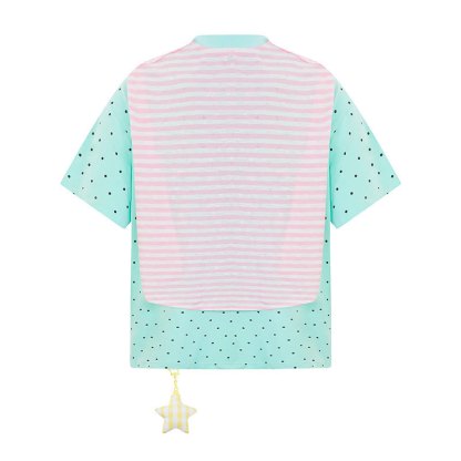  High Quality Durable Press Polka Dot Embroidery T-shirt  Wide Leg Pants Two Pieces Set - image 7