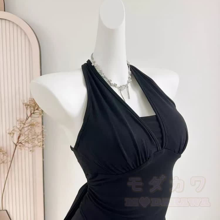 Bow Chain Backless Halter Top - image 8