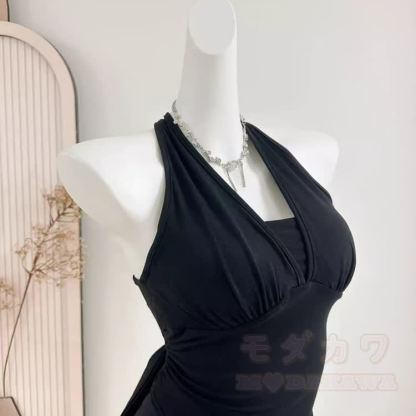Bow Chain Backless Halter Top - image 8