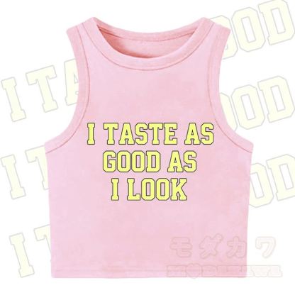 MODAKAWA I TASTE AS GOOD AS I LOOK Casual Cropped Tank Top - Light Pink - XL - image 7