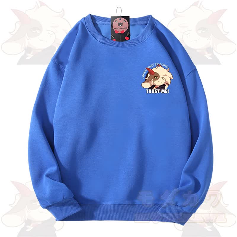 MODAKAWA X zarckets TRUST ME Fox Graphic Unisex Sweatshirt - Blue - 3XL - image 7