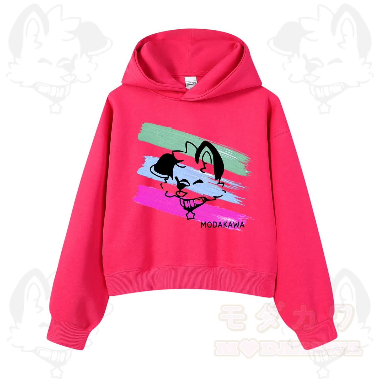 MODAKAWA X popipeko Colorful Cute Puppy Print Hoodie Sweatshirt - Fuchsia - 3XL - image 11