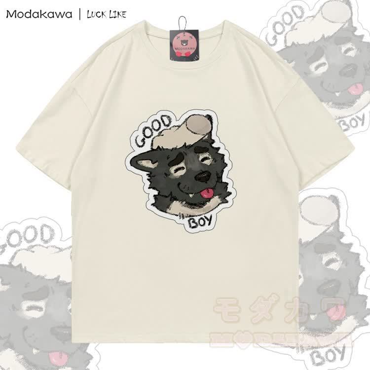 MODAKAWA X LUCK LIKE GOOD BOY Porto Graphic 100% Cotton T-shirt - Light Beige - 5XL - image 6