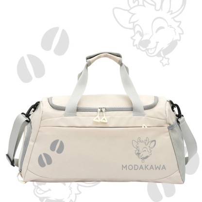 MODAKAWA X popipeko Deer Graphic Large Capacity Sports Gym Duffel Bag - White - 55*28*26 cm - image 5