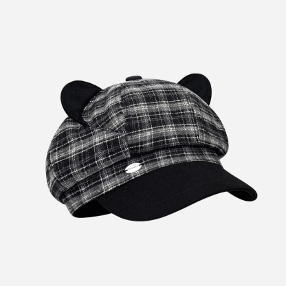 Black Cat Ear Gothic Y2K Beret - O - M(56-58cm) - image 16