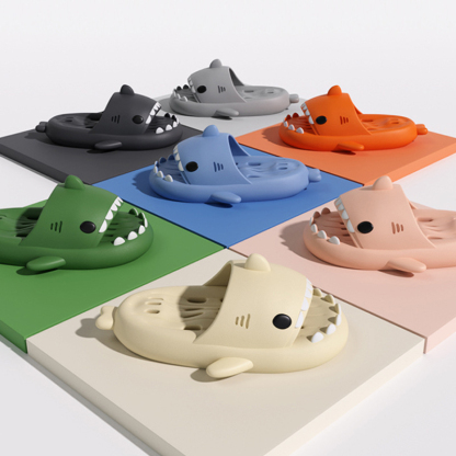 Cartoon Shark Hollow Out Casual Slippers - image 1