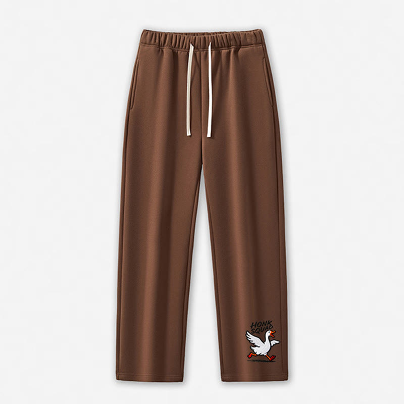 HONK SQUAD Running Goose Graphic Casual Pants - Brown - 5XL - image 10
