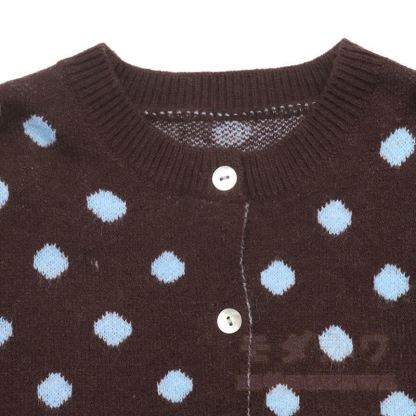 Vintage Polka Dot Long Sleeve Knit Cardigan - image 7