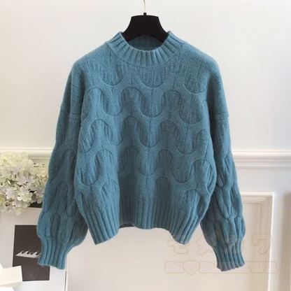 Vintage Cable Knit Turtleneck Sweater Cami Dress Two Pieces Set  - Blue Top - 3XL - image 9