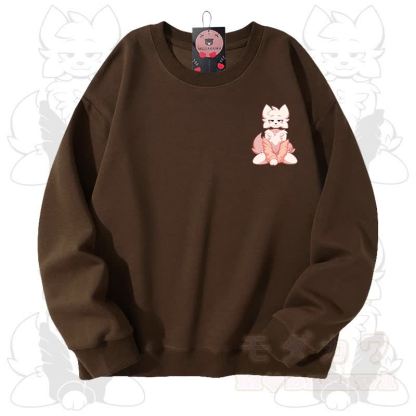 MODAKAWA X zarckets Fox Graphic Unisex Sweatshirt - Brown - 3XL - image 7
