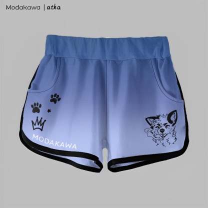 MODAKAWA X atka Gradient Smoking Fox Graphic Shorts - Blue - 5XL - image 3