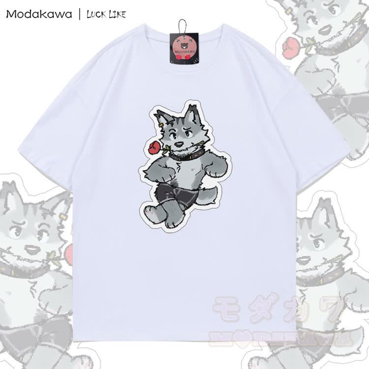 MODAKAWA X LUCK LIKE Remy Rose Graphic 100% Cotton T-shirt - White - 5XL - image 3