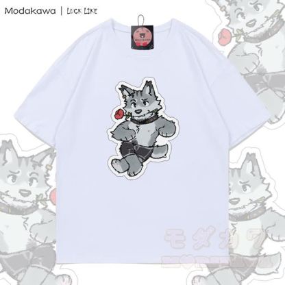 MODAKAWA X LUCK LIKE Remy Rose Graphic 100% Cotton T-shirt - White - 5XL - image 3