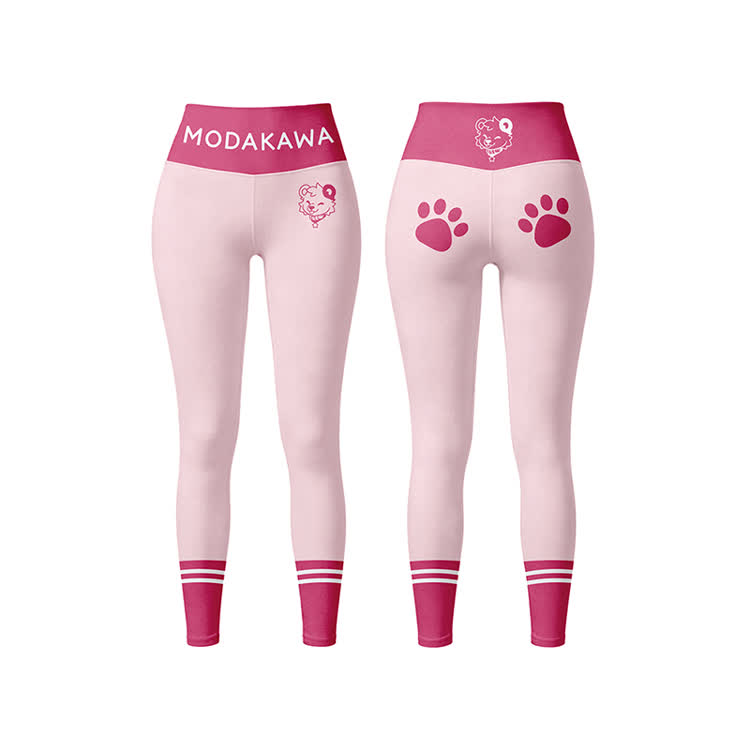 Puppy Graphic Sports Bra Top Leggings Modakawa Matching Outfit - Pink Leggings - 5XL - image 8