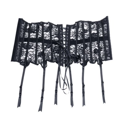 Lace See Through Corset Tops With Garter - image 10