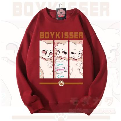 MODAKAWA X zarckets BOYKISSER Fox Graphic Unisex Sweatshirt - Red - 3XL - image 7