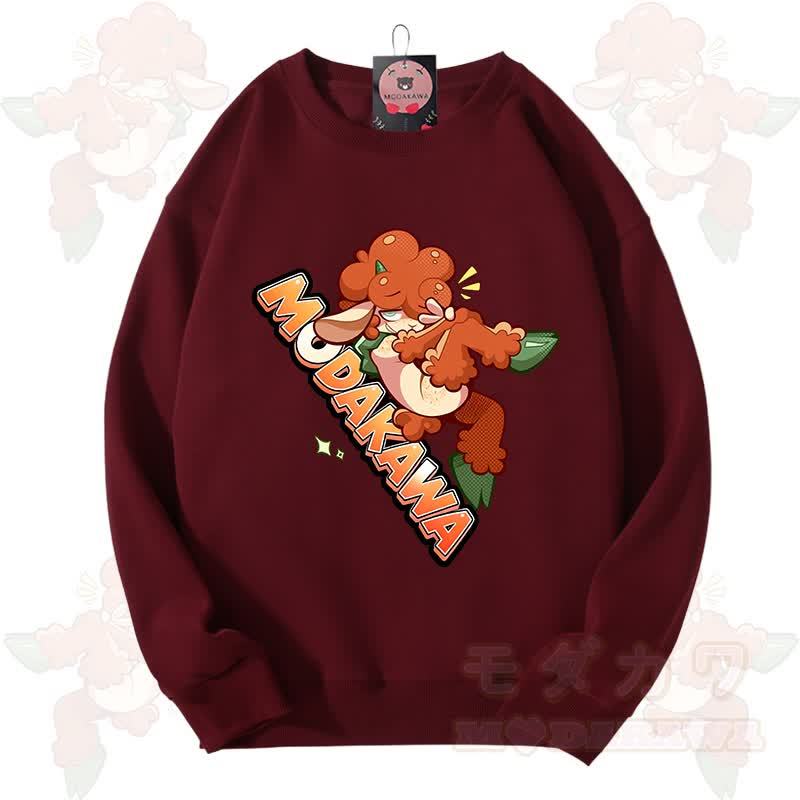 MODAKAWA X zarckets Lovely Animals Graphic Unisex Sweatshirt - Burgundy - 3XL - image 15