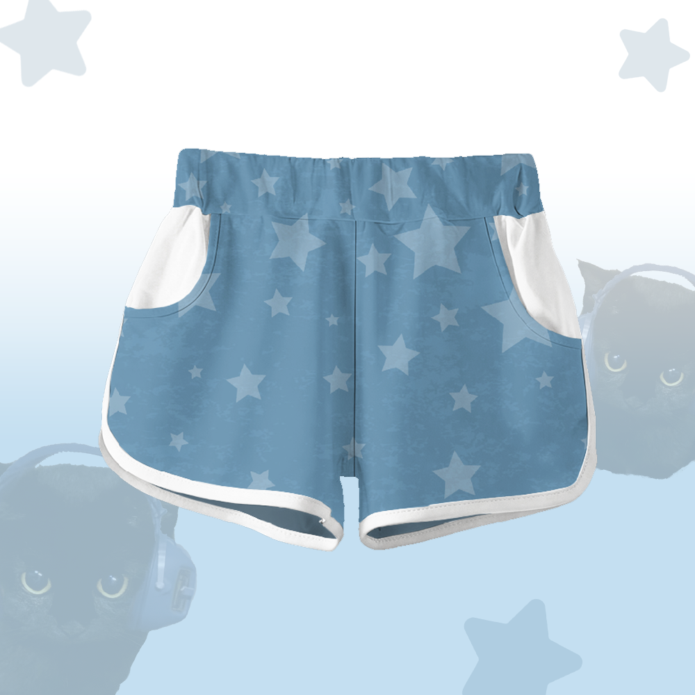 Black Cat Headphones Graphic T-shirt Shorts Modakawa Matching Outfit - Shorts B - 5XL - image 6