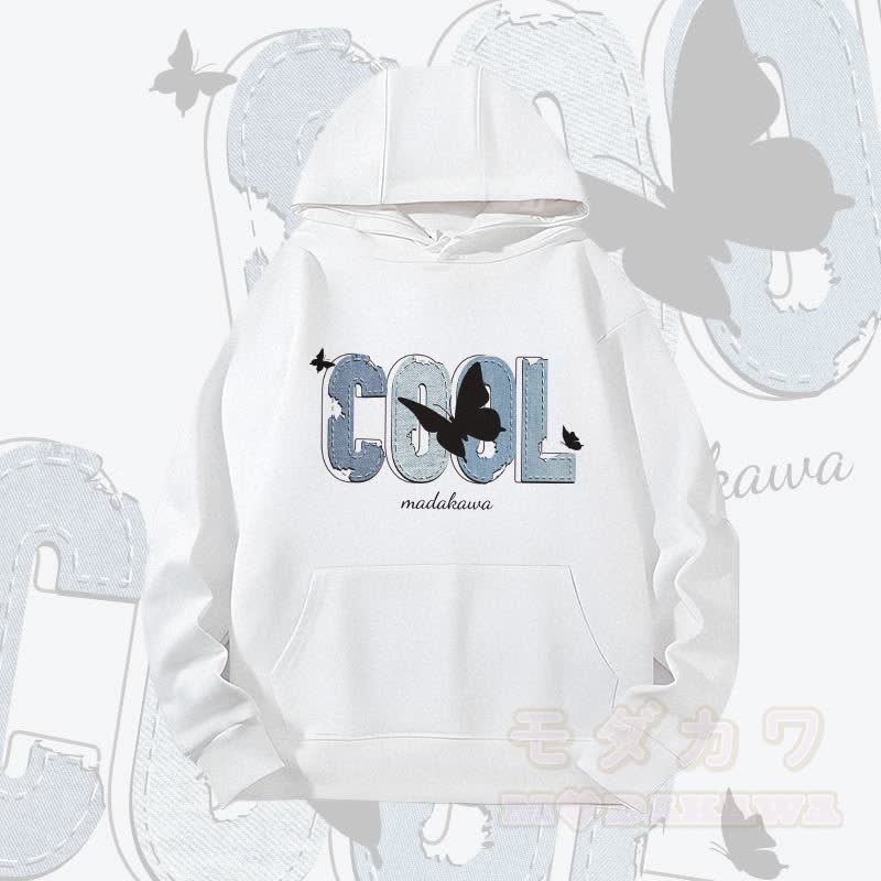 MODAKAWA COOL Butterfly Graphic Heavyweight Hoodie - White - 2XL - image 3