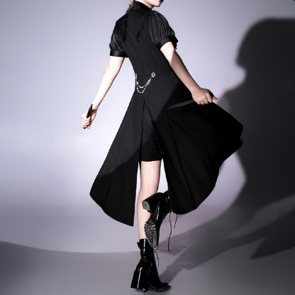 Zipper Vest Dress Pearl Bowtie Shirt Shorts Matching Outfit - image 11