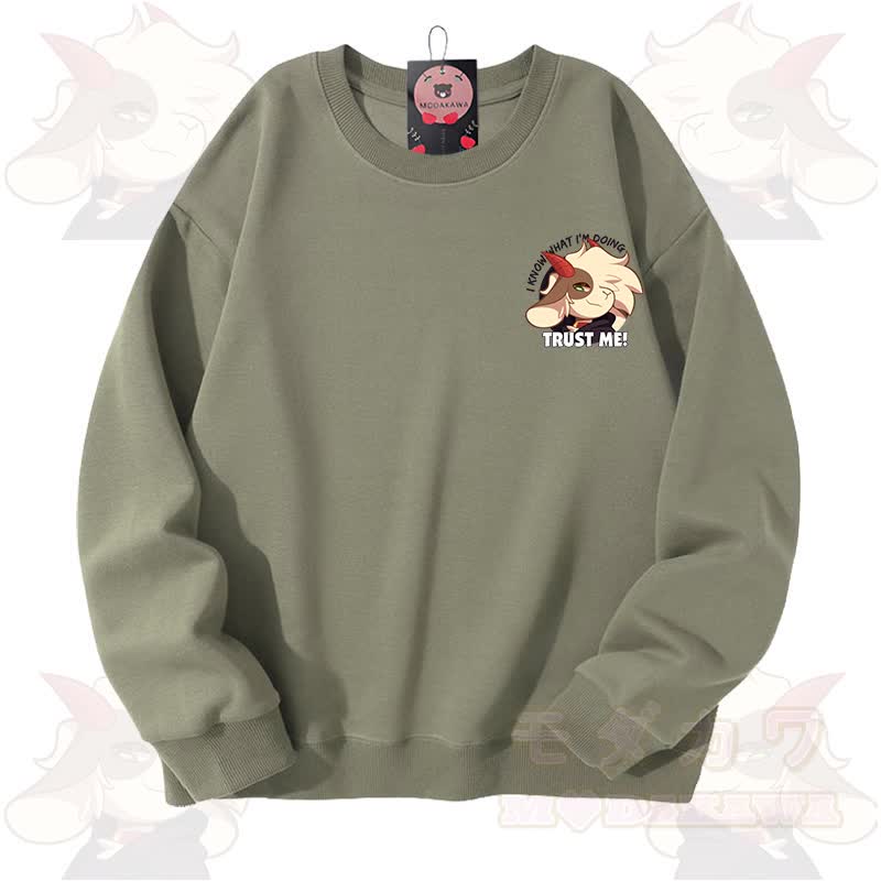 MODAKAWA X zarckets TRUST ME Fox Graphic Unisex Sweatshirt - Light Green - 3XL - image 12