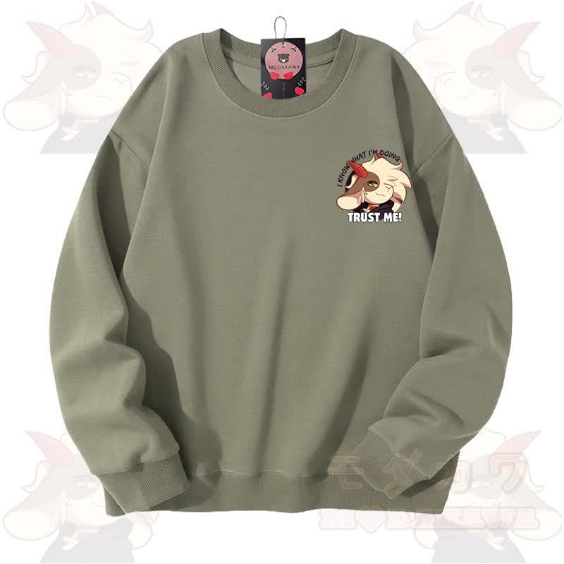 MODAKAWA X zarckets TRUST ME Fox Graphic Unisex Sweatshirt - Light Green - 3XL - image 12