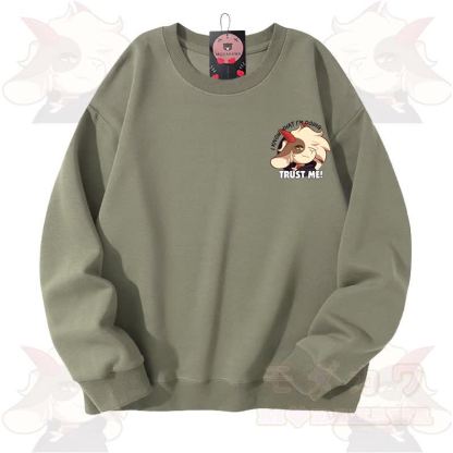 MODAKAWA X zarckets TRUST ME Fox Graphic Unisex Sweatshirt - Light Green - 3XL - image 12