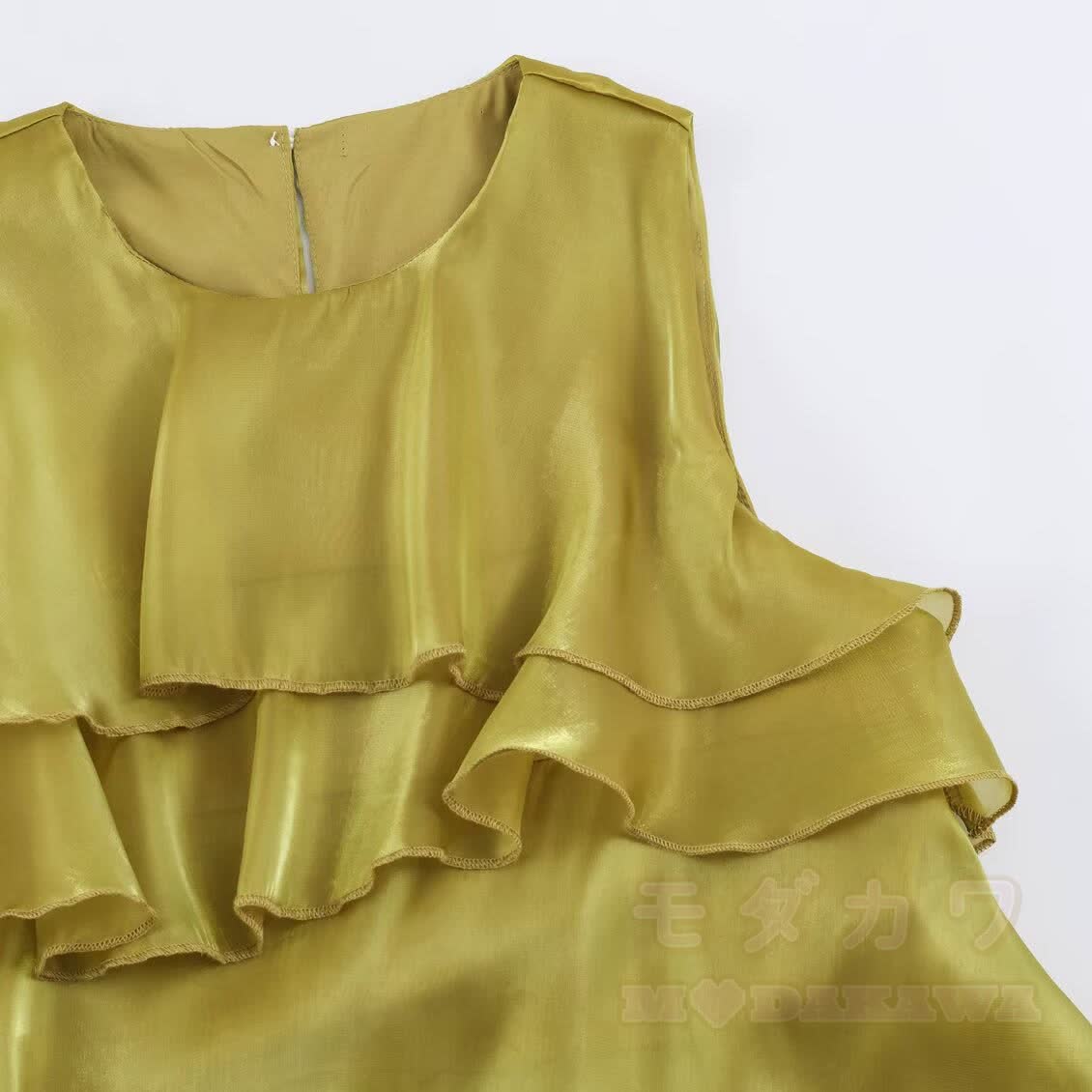 Irregular Layered Ruffle Sleeveless Dress - image 5